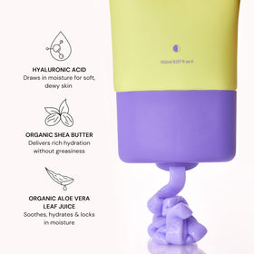 Luna Bronze hyaluronic acid ingredient focus showing hydration benefit