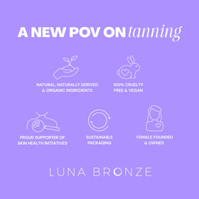 Luna Bronze lifestyle bag shot portraying on-the-go touch-up convenience and style