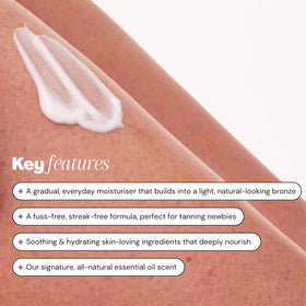 Close-up of rosehip and jojoba ingredients used in Luna Bronze to nourish skin