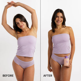 Luna Bronze lotion texture on hand demonstrating smooth, fast-absorbing hydration