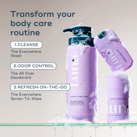 Luna Daily on a bathroom shelf showing daily routine integration