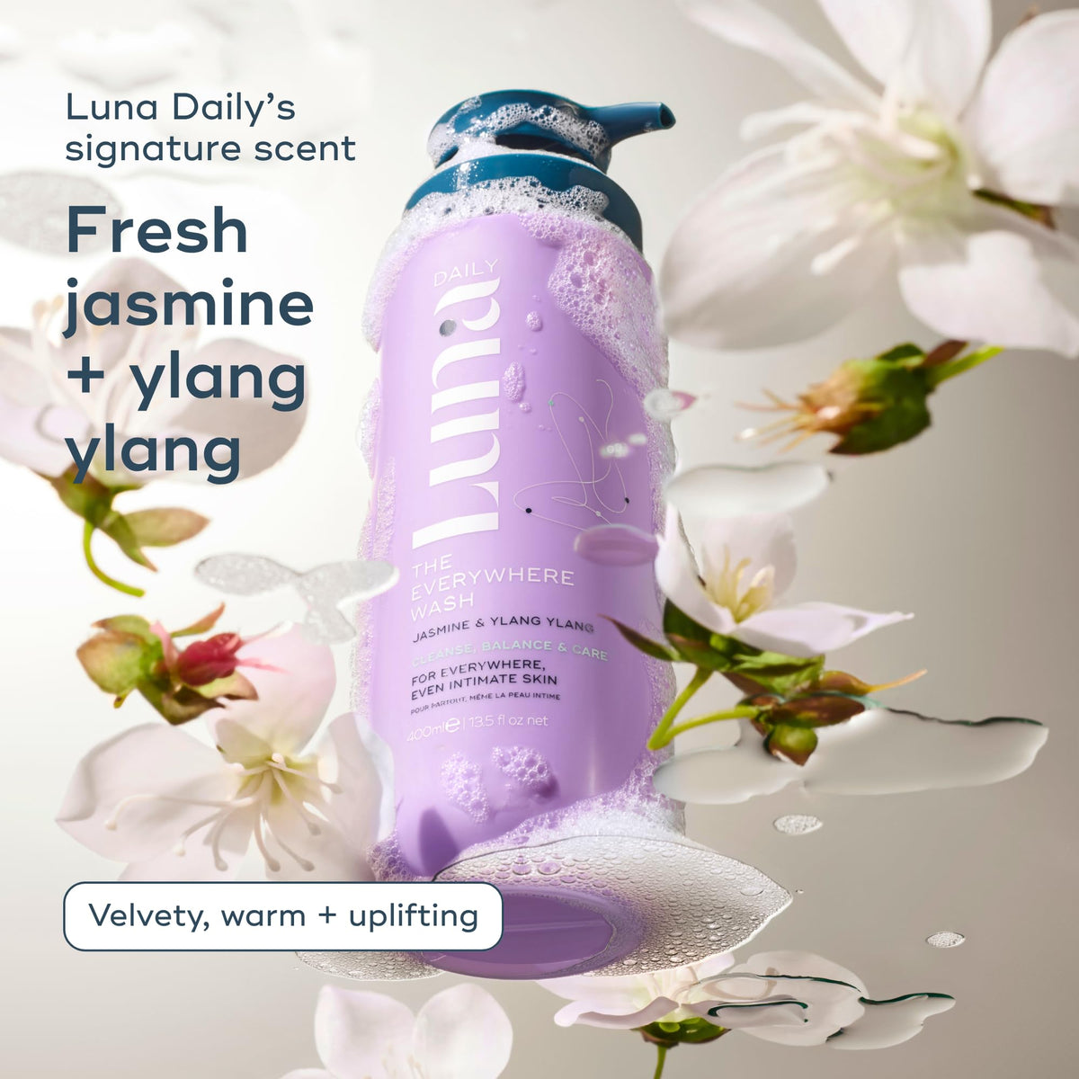 Luna Daily label close-up highlighting prebiotics and lactic acid benefits