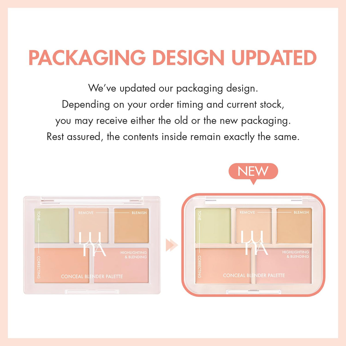 LUNA palette next to hand showing compact size and travel convenience