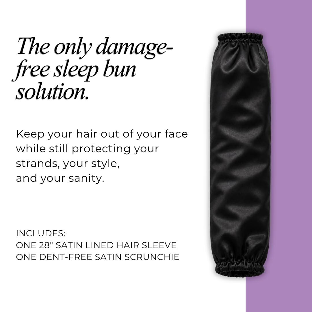 LunaBun satin inner close-up reducing friction for smoother hair