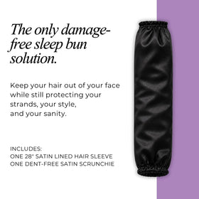 LunaBun satin inner close-up reducing friction for smoother hair