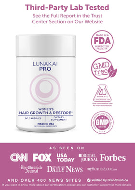 Lunakai capsule close-up revealing vegetarian capsule texture and easy daily dose benefit