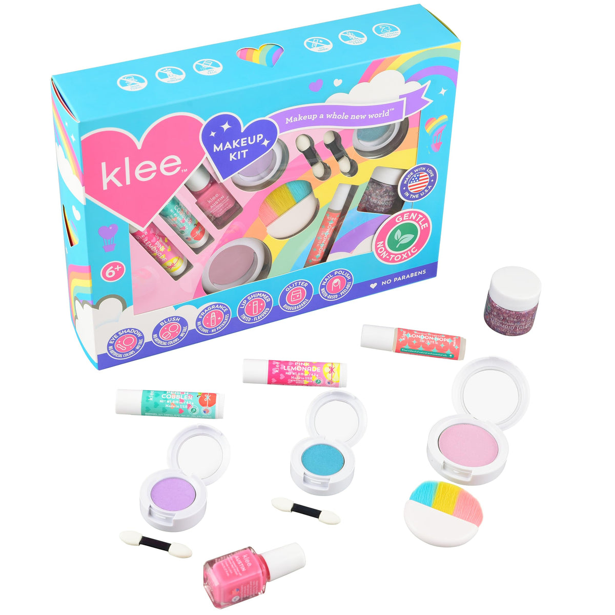 LunaStar Klee Sugar Hill Bloom purple eye shadow compact close-up for gentle color
