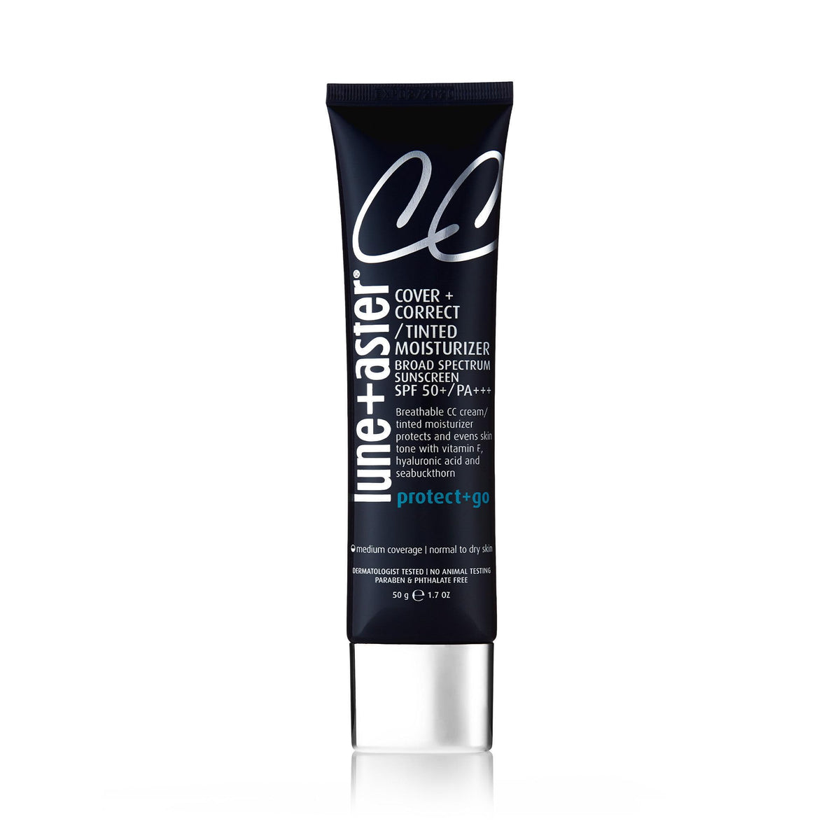 Lune+Aster front packaging showing tube and label, highlights convenience