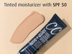 Lune+Aster cream texture swipe showing dewy, blendable finish benefit