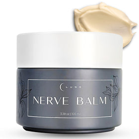 Lune nerve balm front tube showing packaging and clear benefit of portability