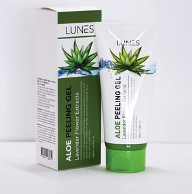 LUNES aloe peeling gel gel texture close-up highlighting gentle beads