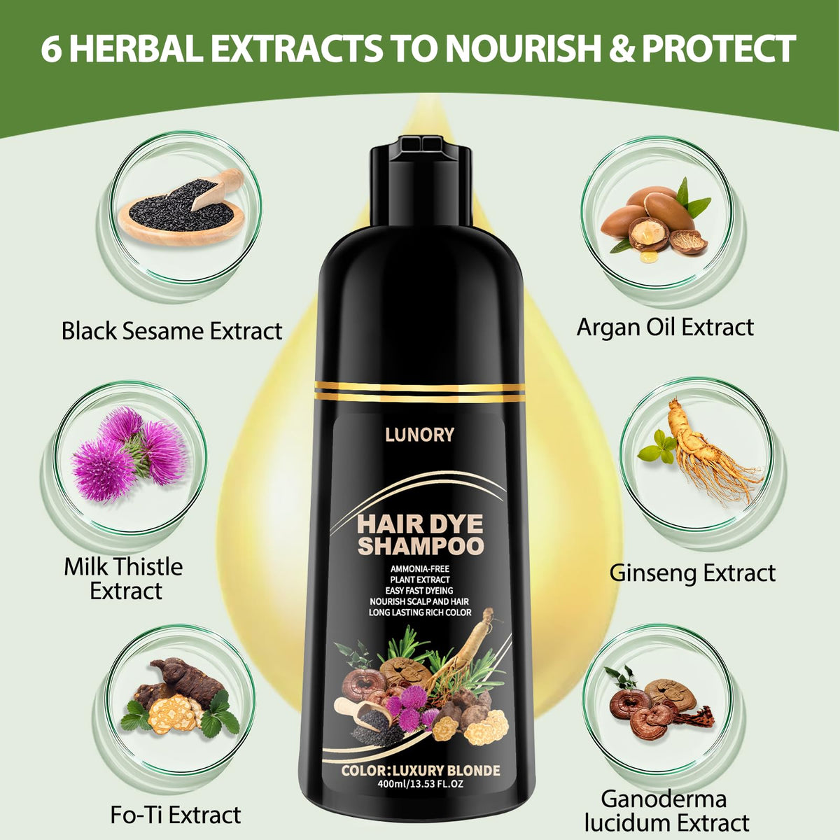 Lunory applied to dry hair during home coloring for quick use