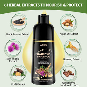 Lunory applied to dry hair during home coloring for quick use