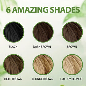 Lunory strand test on dark hair illustrating expected warm result