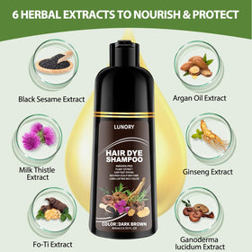 Lunory foamy texture on hair demonstrating easy lather and coverage