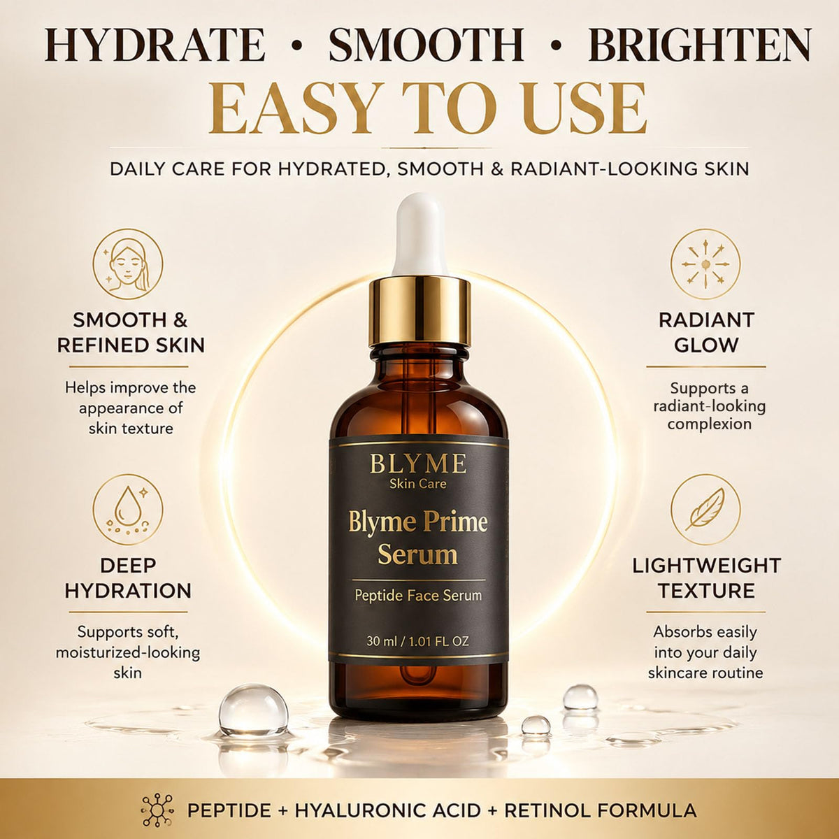 Luooin BLYME precision dropper dispensing serum for controlled application