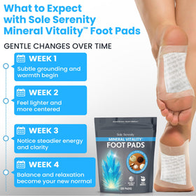 Lure Essentials demonstrating pad applied to the sole of the foot for overnight self-care and easy application
