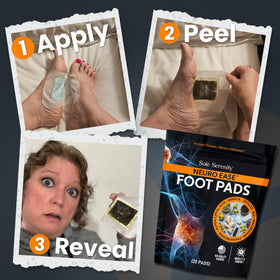 Lure Essentials foot with sock overnight showing secure, comfortable wear