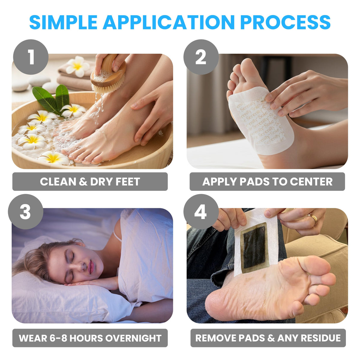 Lure Essentials close-up texture of a foot pad displaying mineral powder blend and adhesive surface for comfortable wear