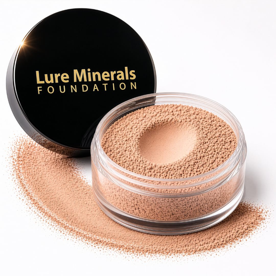 Lure Minerals front jar showing product and packaging benefit travel-friendly design
