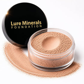 Lure Minerals front jar showing product and packaging benefit travel-friendly design