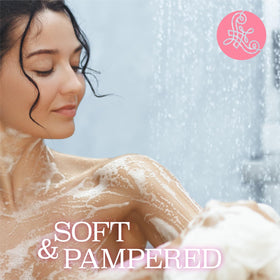 Luseta after shower skin smooth showing hydrated, soft skin finish