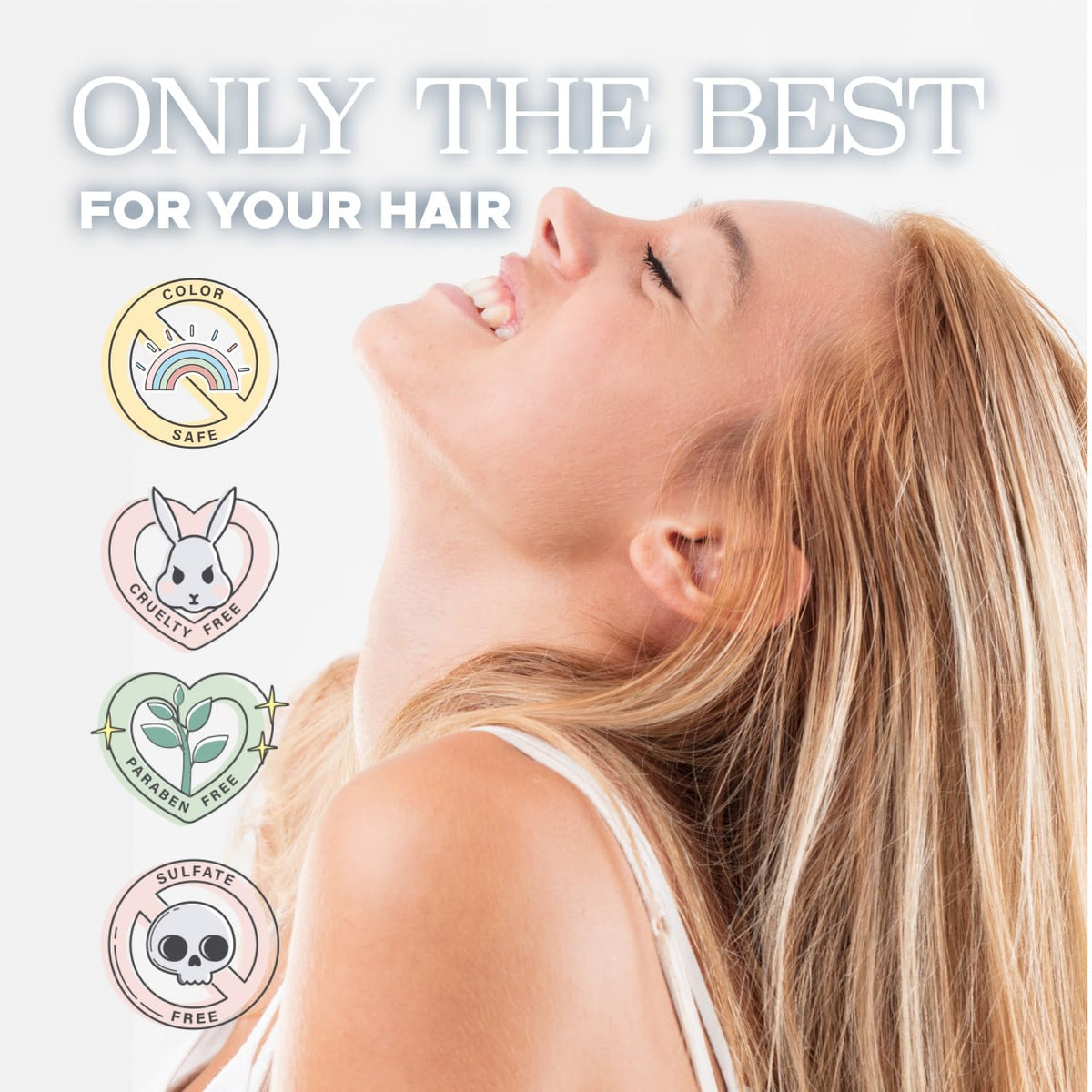 Luseta after-wash shiny hair displaying improved softness and manageability