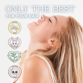 Luseta after-wash shiny hair displaying improved softness and manageability