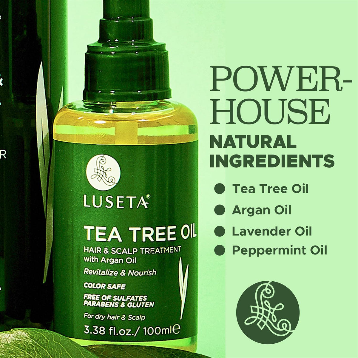 Luseta serum dispensed in palms ready for mid-to-ends application for manageability