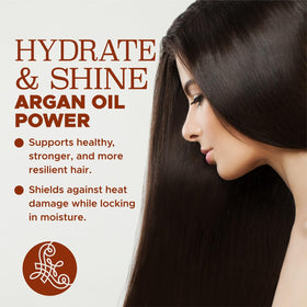After rinse hair showing Luseta enhanced natural shine and smooth finish