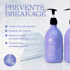 Luseta back label close-up showing ingredients and directions for safe daily use