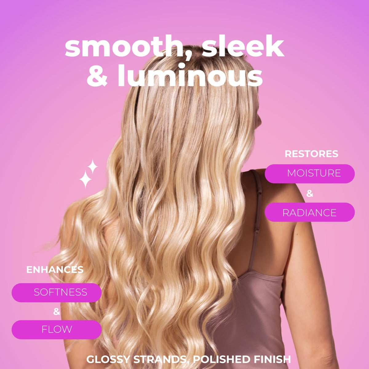 Luseta before and after shiny hair lifestyle showing improved gloss