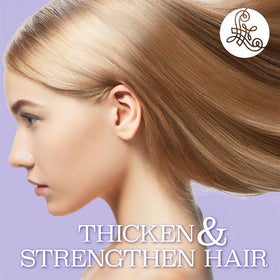 Luseta bottle label close-up highlighting biotin and B-complex
