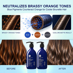 Luseta close-up of shampoo texture and lather, highlights nourishing coconut oil