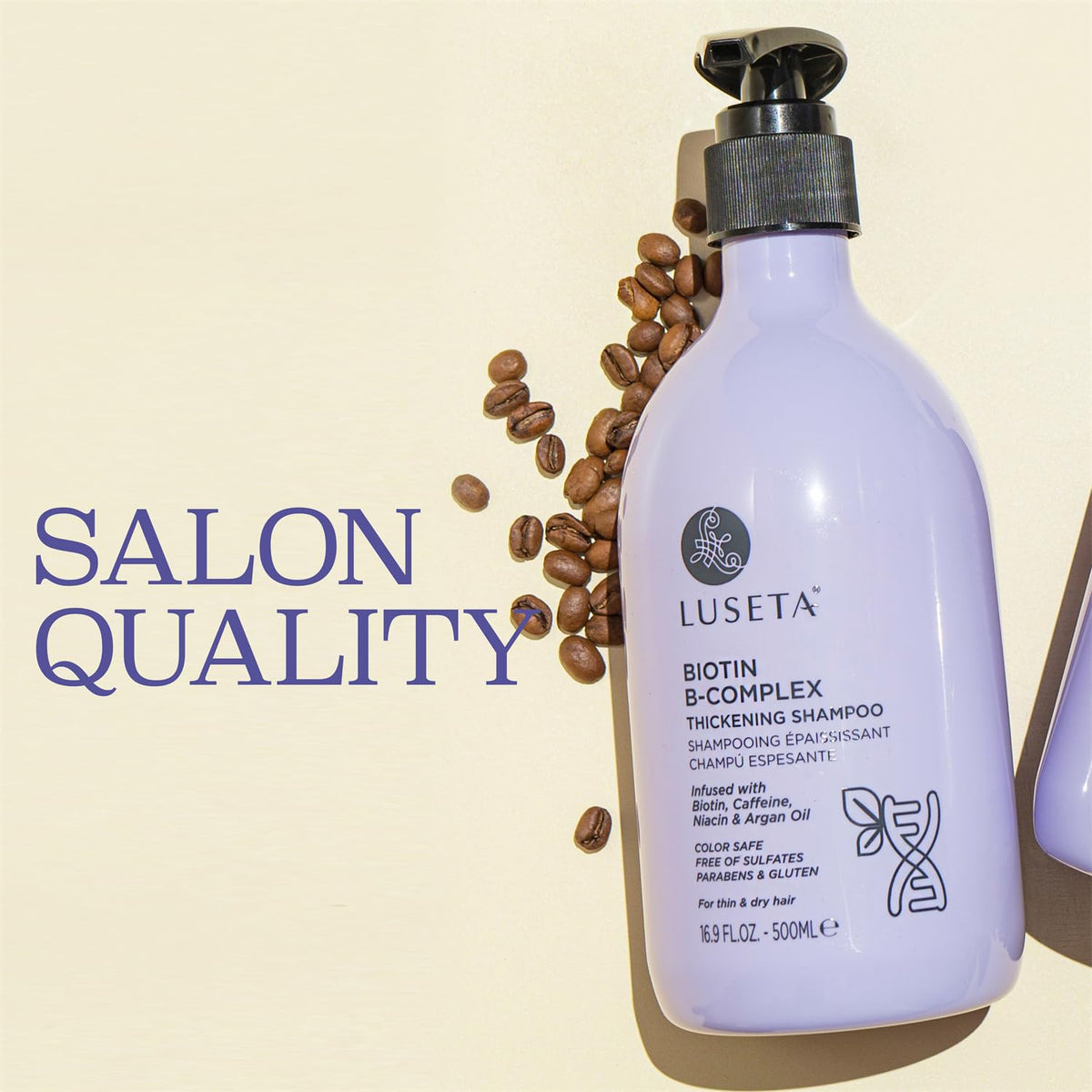 LUSETA rich lather close-up demonstrating cleansing and conditioning