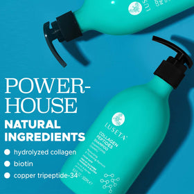 L LUSETA collagen peptides ingredient close-up showing strengthening benefit