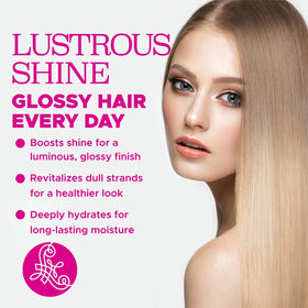 LUSETA conditioner applied to wet hair reducing frizz and tangles