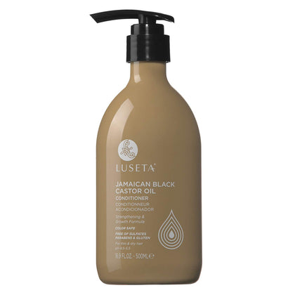 LUSETA front bottle showing conditioner and benefit of thicker hair