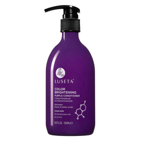 Luseta front bottle showing purple conditioner and calming benefit