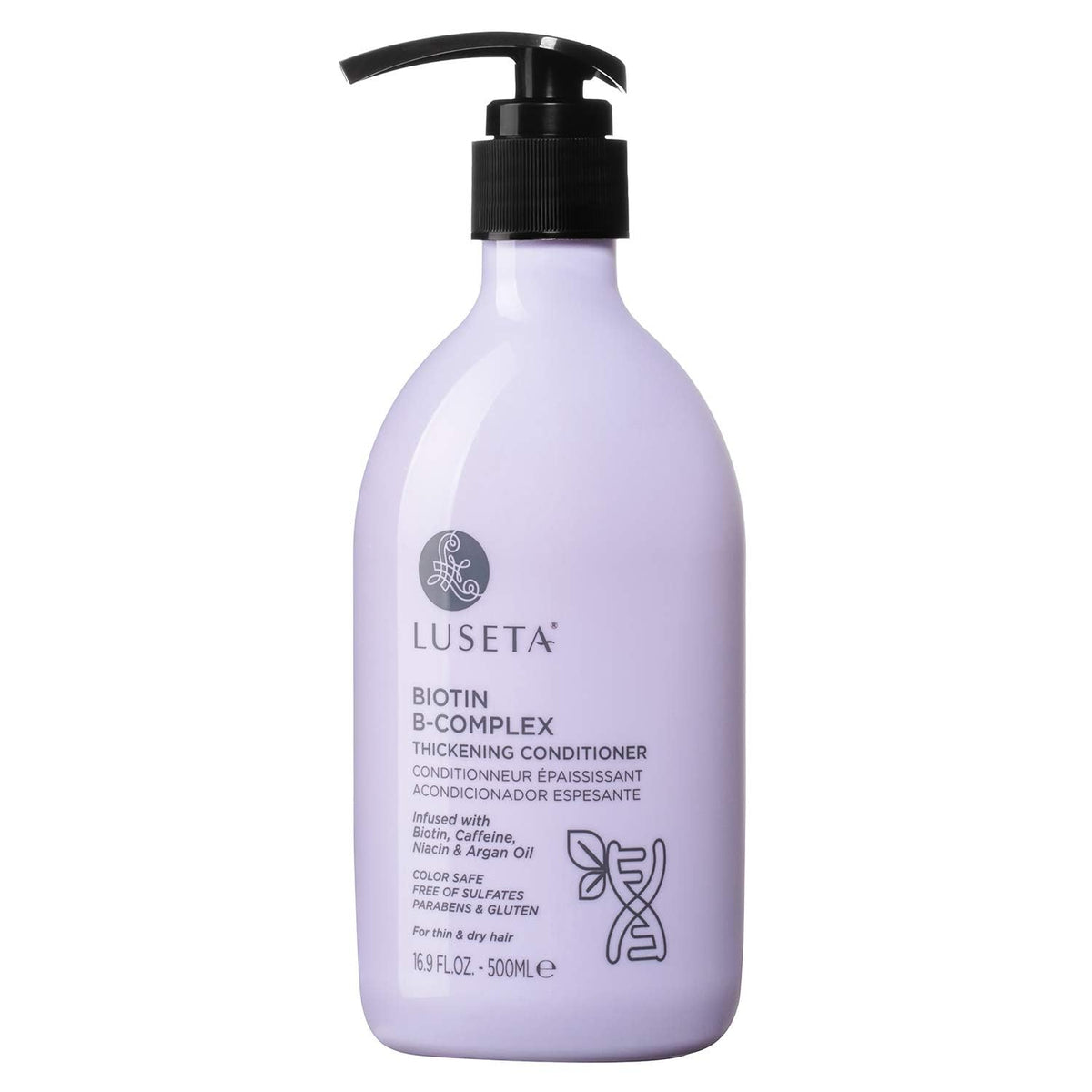 Luseta front label bottle showing product name and benefit