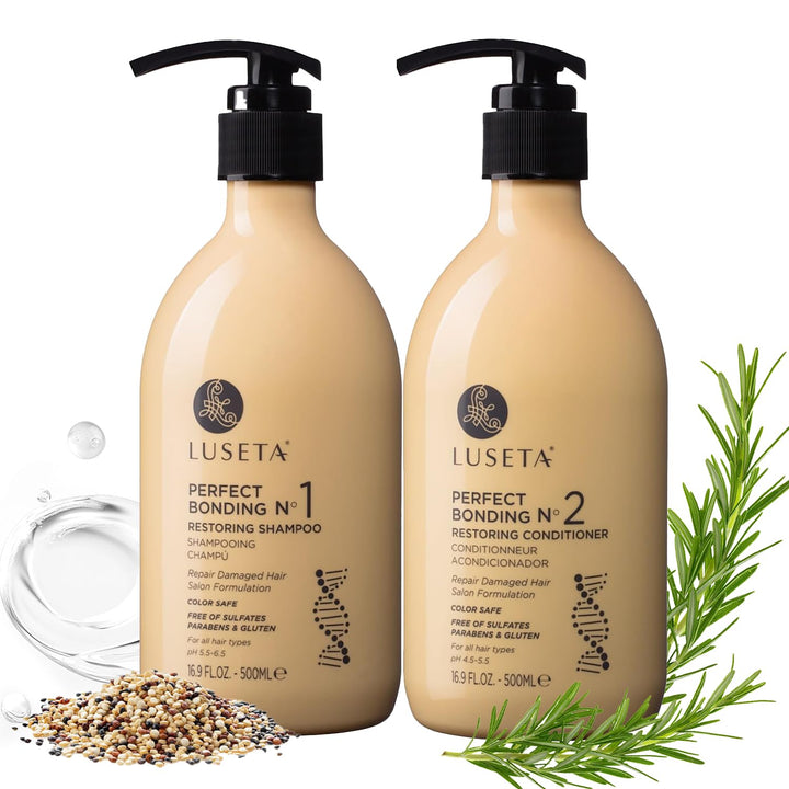 LUSETA front packaging bottles showing set benefits