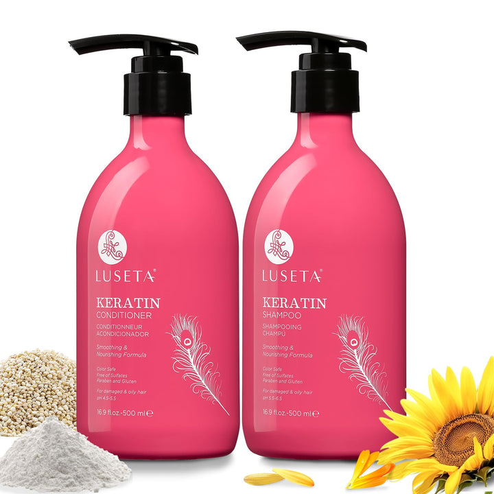 LUSĒTA front packaging duo showing full bottles and benefits