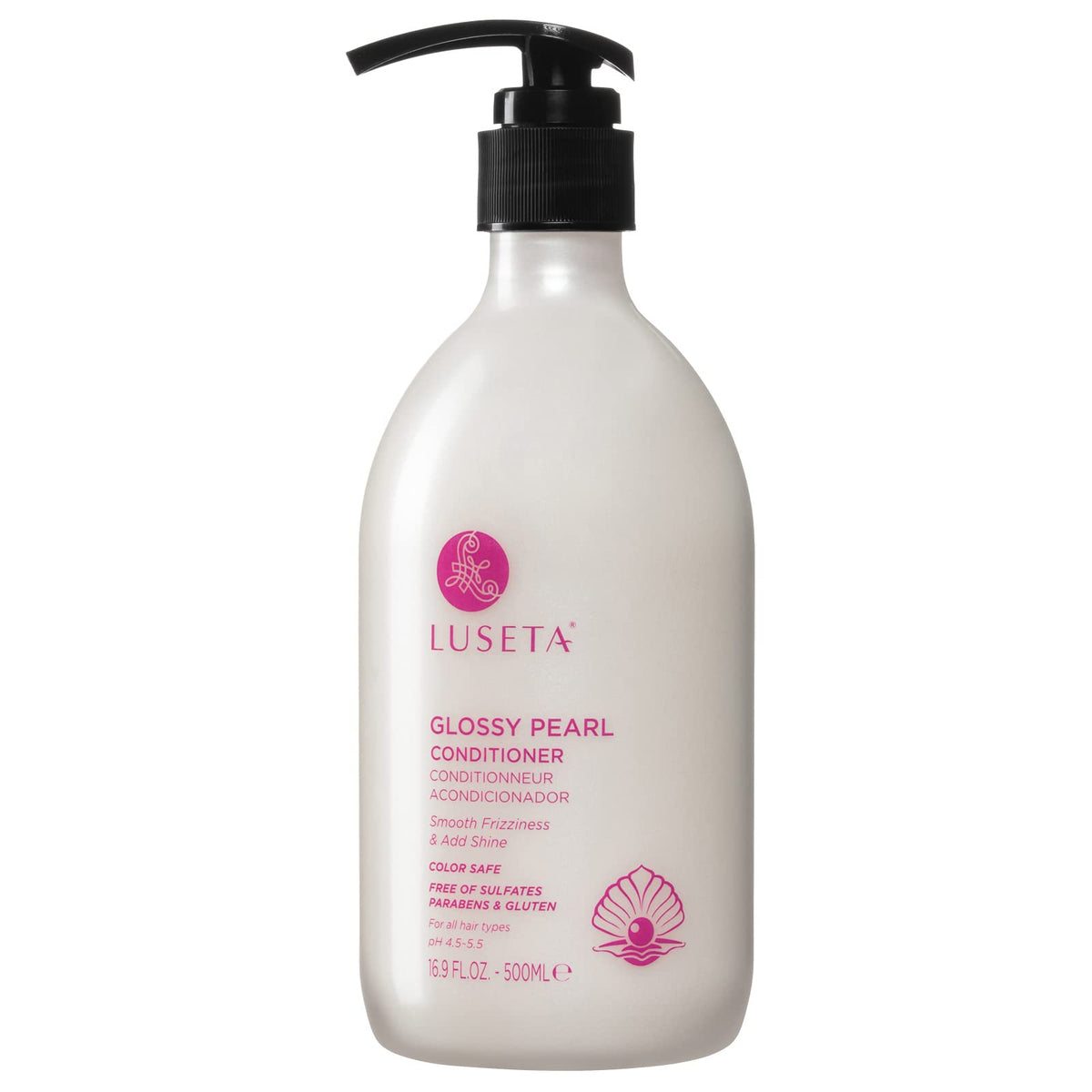 LUSETA front packaging showing glossy pearl conditioner for visible shine