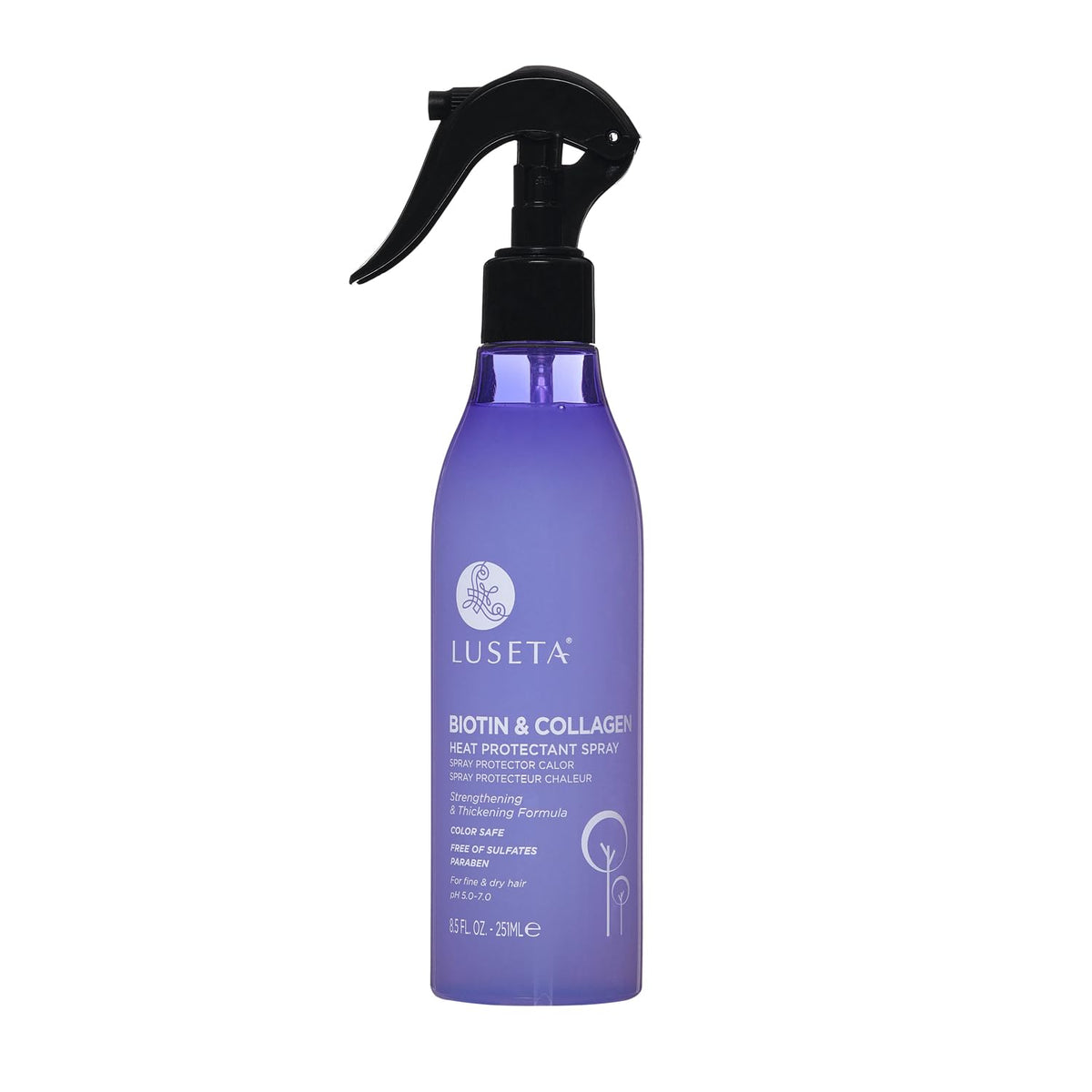 Luseta front packaging showing 8.5oz spray and protective benefits