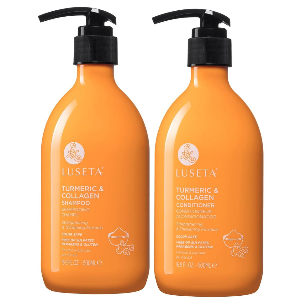 Luseta front packaging showing volumizing duo and clear benefits