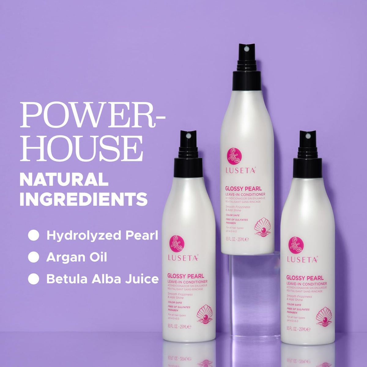 Luseta being applied to damp hair for frizz control and manageability benefit