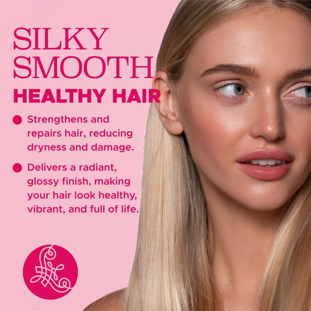 Luseta before and after ends showing reduced frizz and improved shine benefit