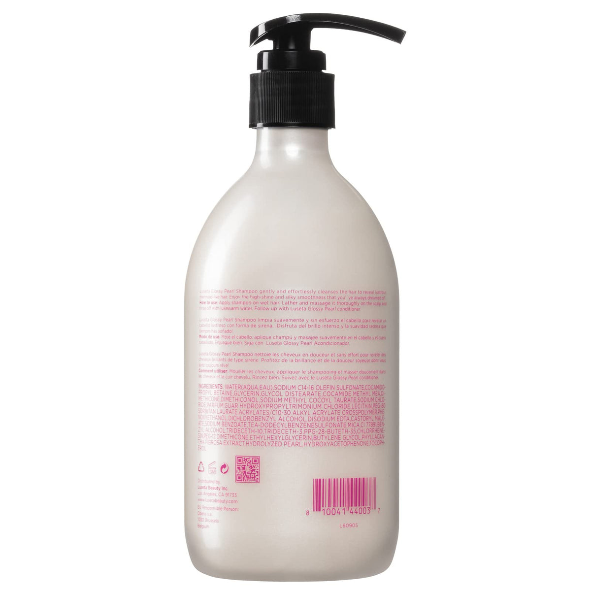 LUSETA on color-treated hair model showing preserved color and shine benefit