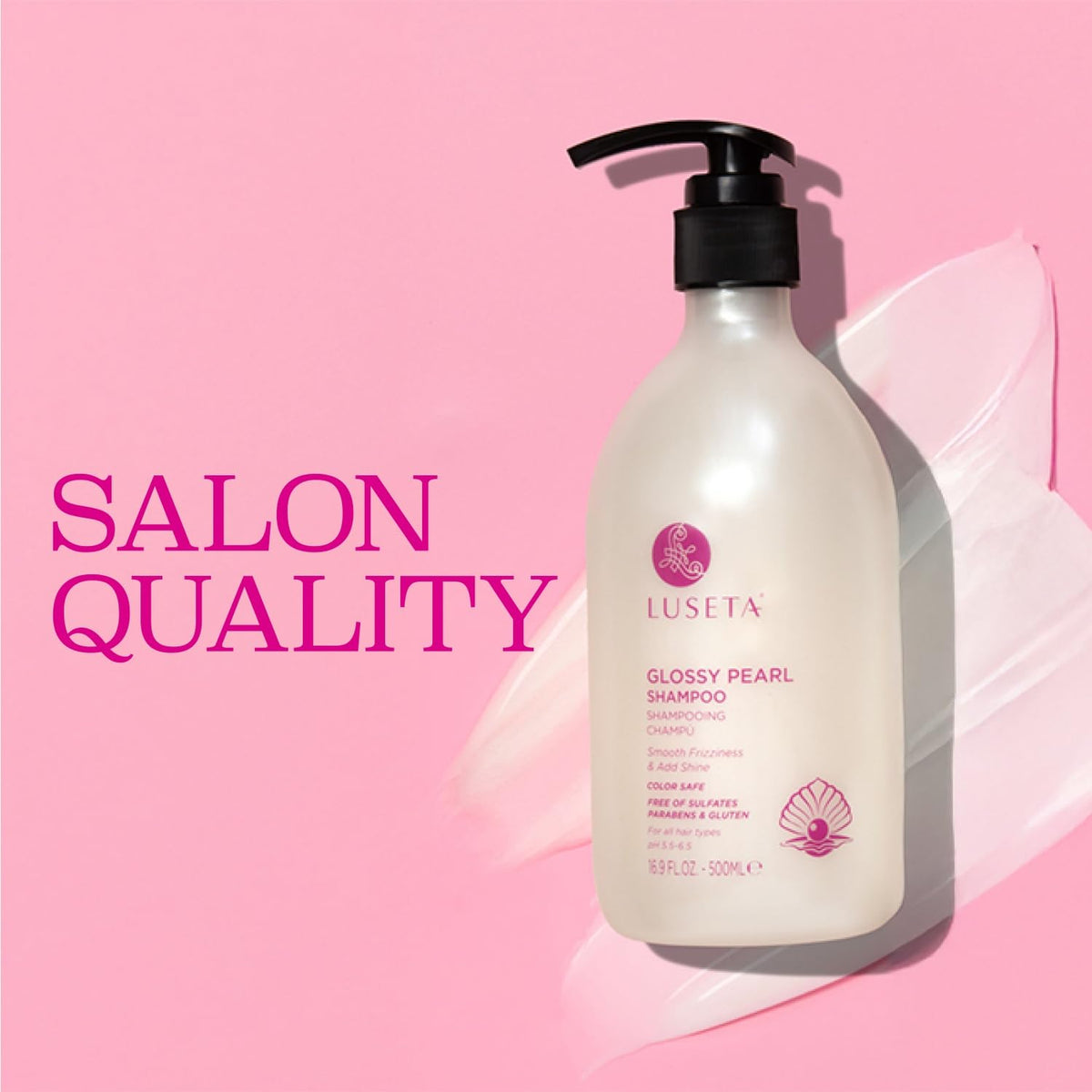 LUSETA bottle on bathroom shelf in lifestyle scene showing daily routine benefit