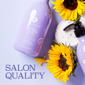 Luseta in-shower lather on hair showing effective cleansing and volumizing action